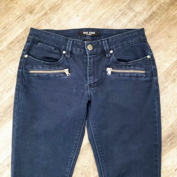 Max Jeans Skimmer Zip Front Stretchy Jeans 6 - Picture 2 of 7